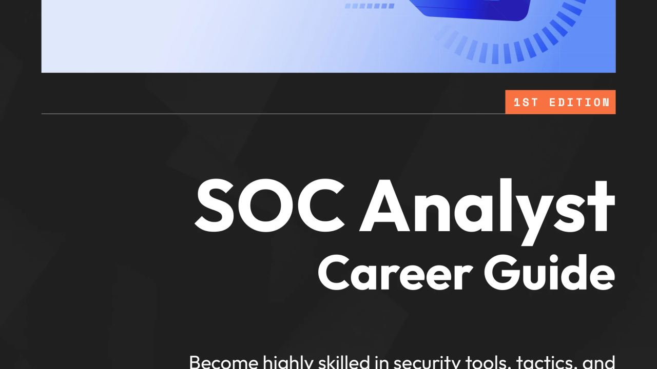 SOC Analyst Career Guide book cover by Kyler Kent (Packt Publishing)